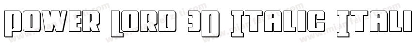 Power Lord 3D Italic Italic字体转换